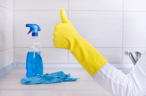Professional carpet cleaning in progress inside a property